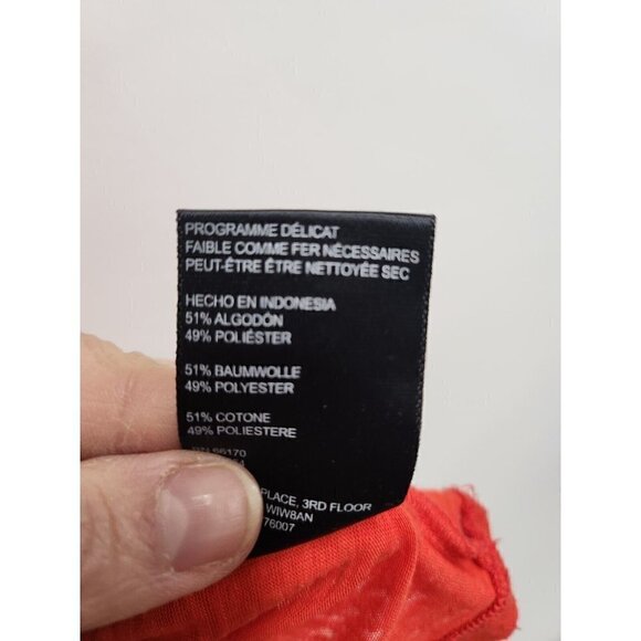 Urban Outfitters Mens T-Shirt Size Small Orange Burnout Crew Neck Short Sleeve - Picture 6 of 8